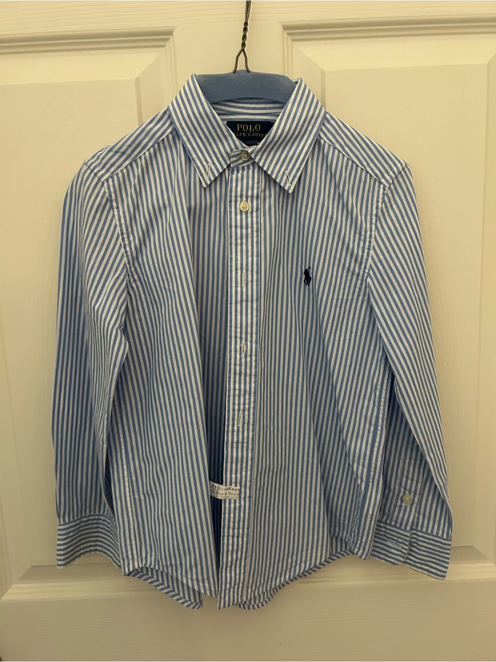 Polo by Ralph Lauren Light Blue and White Striped Button-Down Shirt - Men's